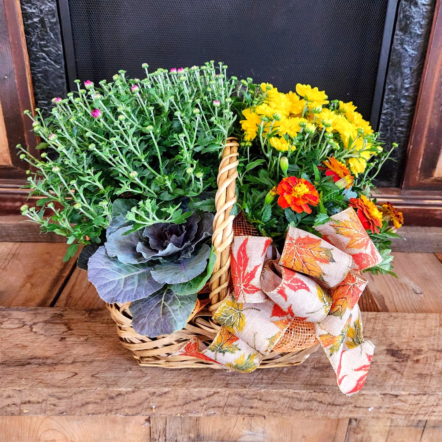 Autumn Leaves Garden in a Basket