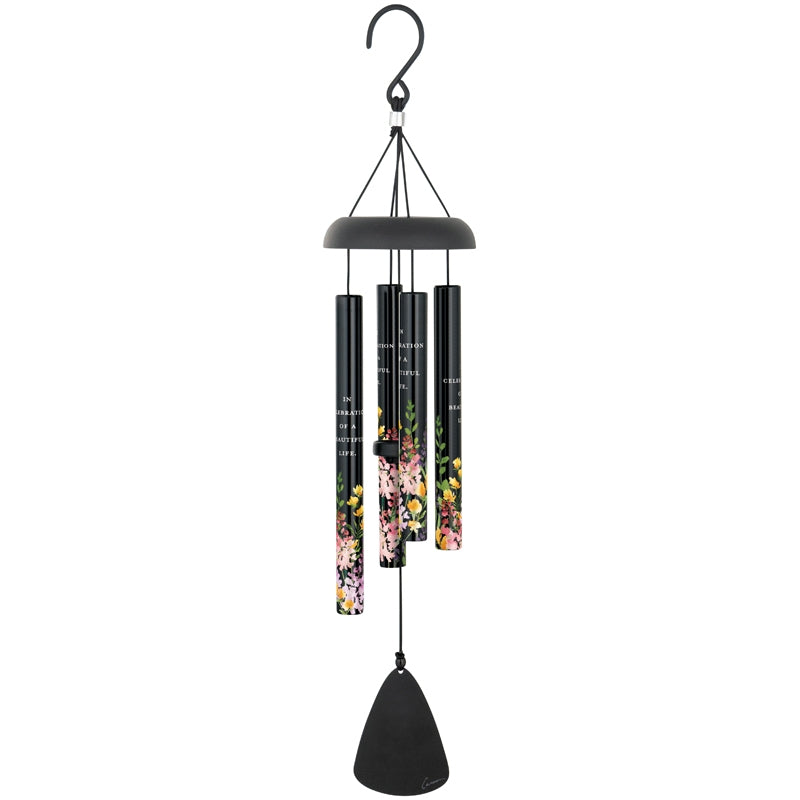 "Beautiful Life" 21" Black Picturesque Sonnet Chime