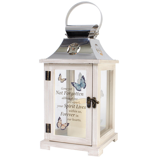 "Forever In Our Hearts" White Picturesque Lantern
