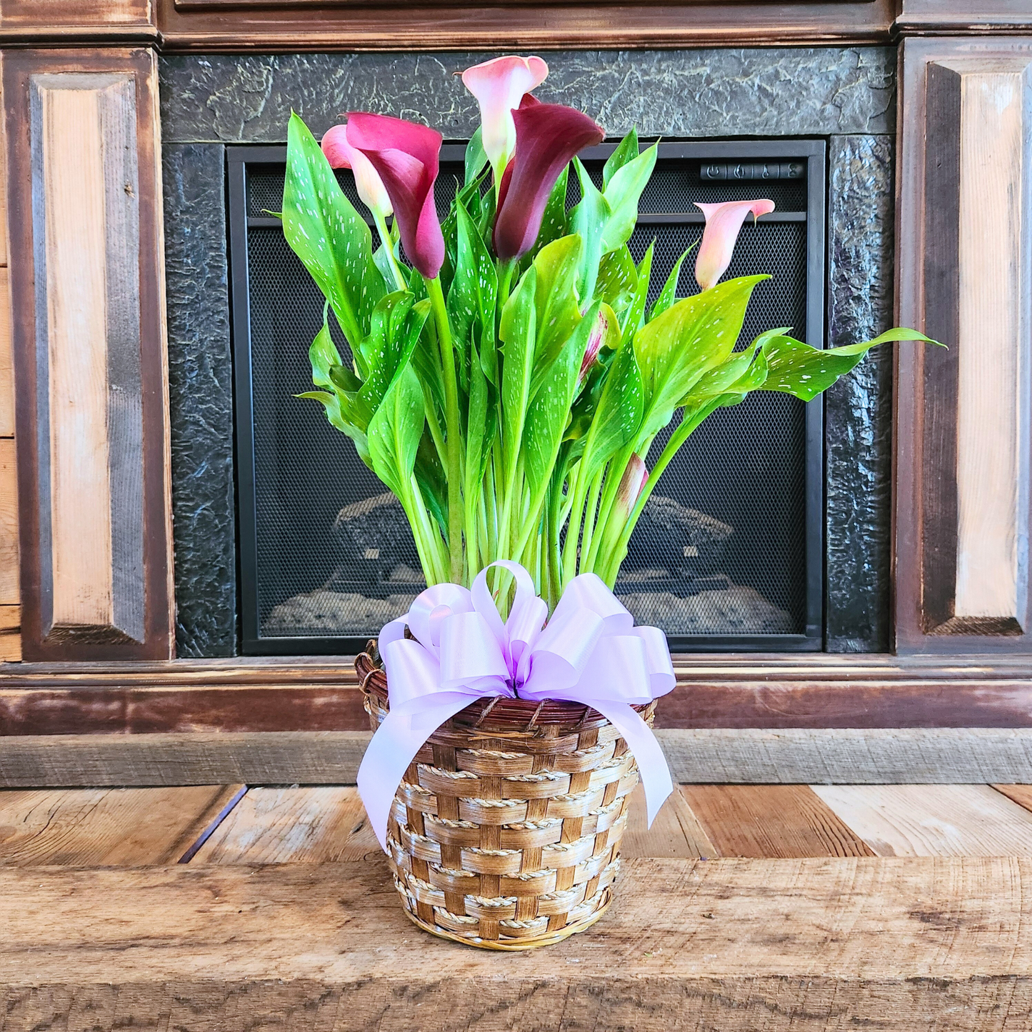 Graceful Calla Lily Basket