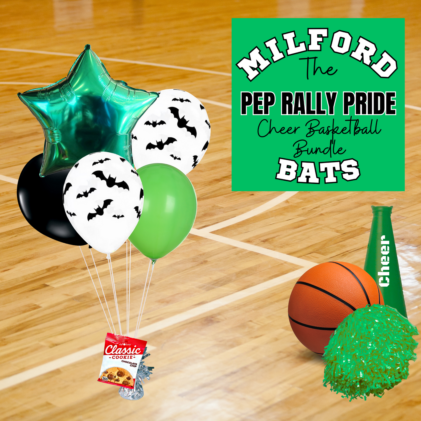Milford Bats Cheer Basketball