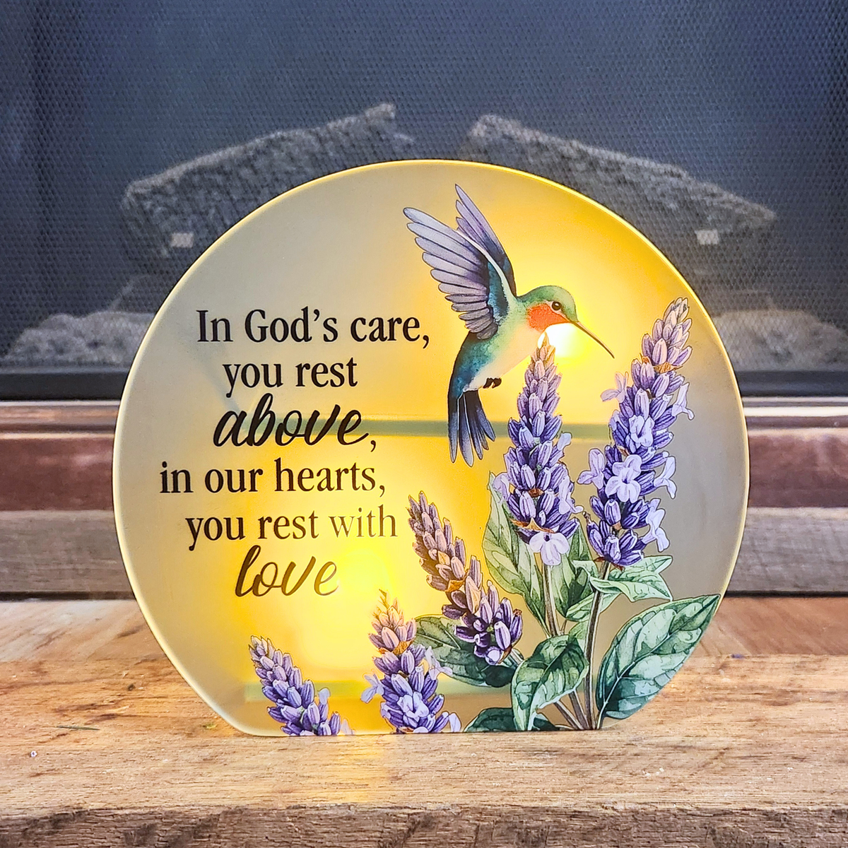 “With Love” Glass Memorial Light