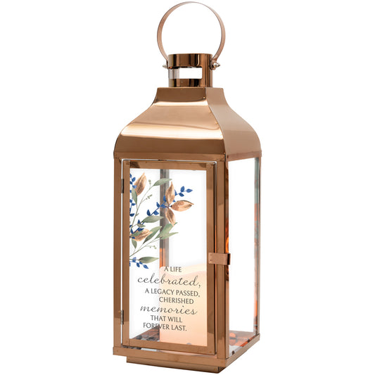 "A Life Celebrated" Copper Lantern