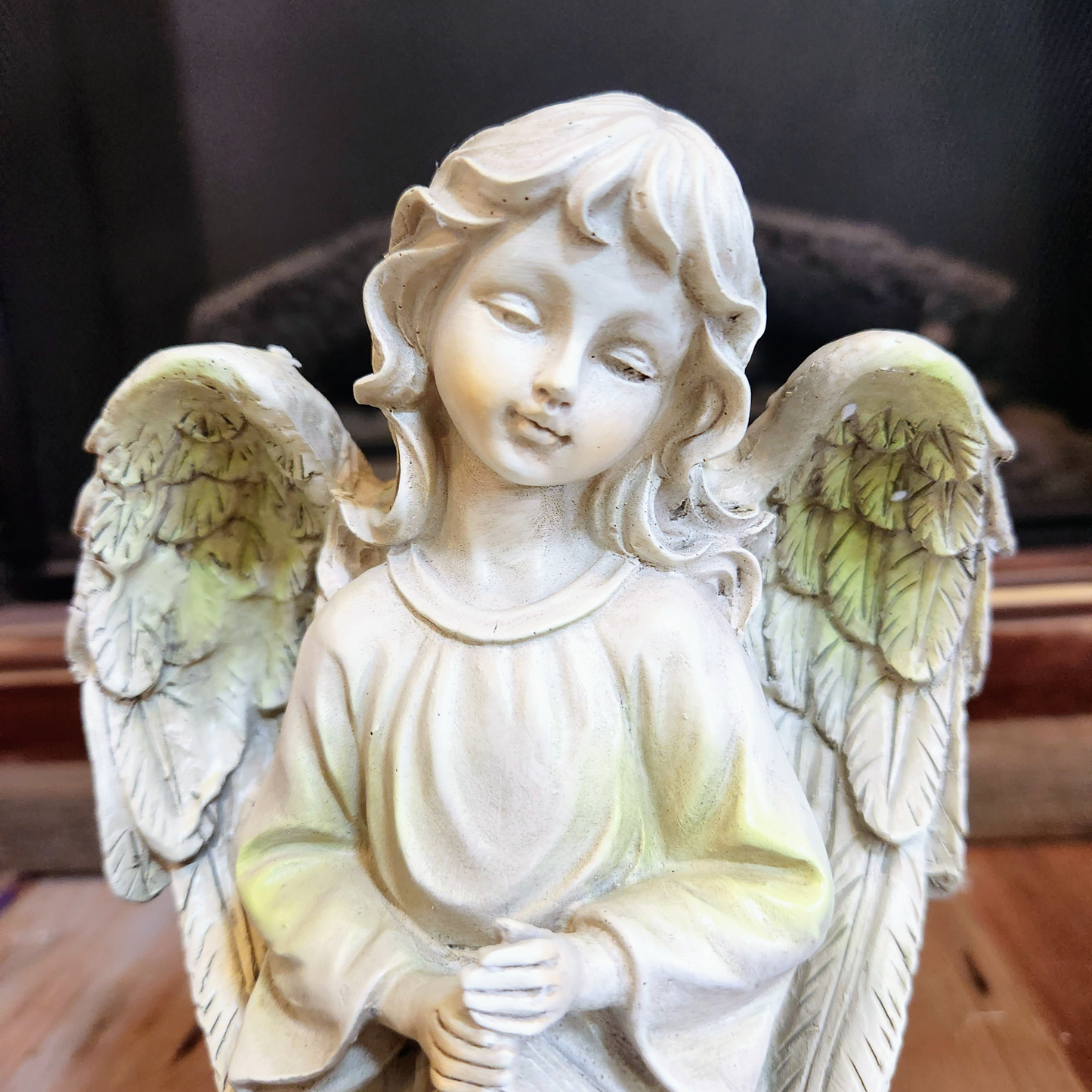 Angel Statue with Birdhouse