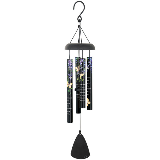 "Becomes A Memory" 21" Black Picturesque Sonnet Chime