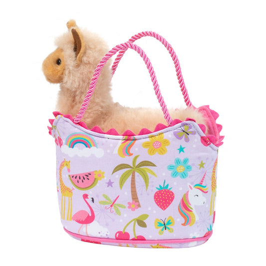 Berry Bright Llama Tote