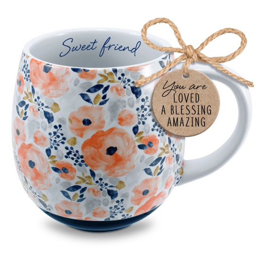 Christian Sweet Friend Watercolor Floral Mug