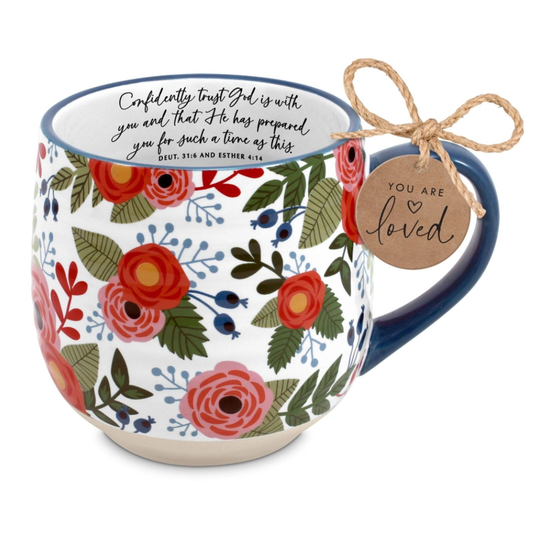 Confidently Trust God Floral Mug