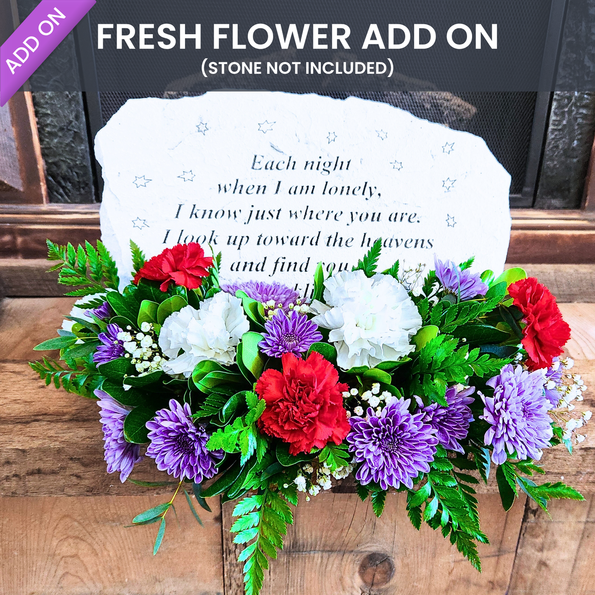 Floral Stone Accent Add On