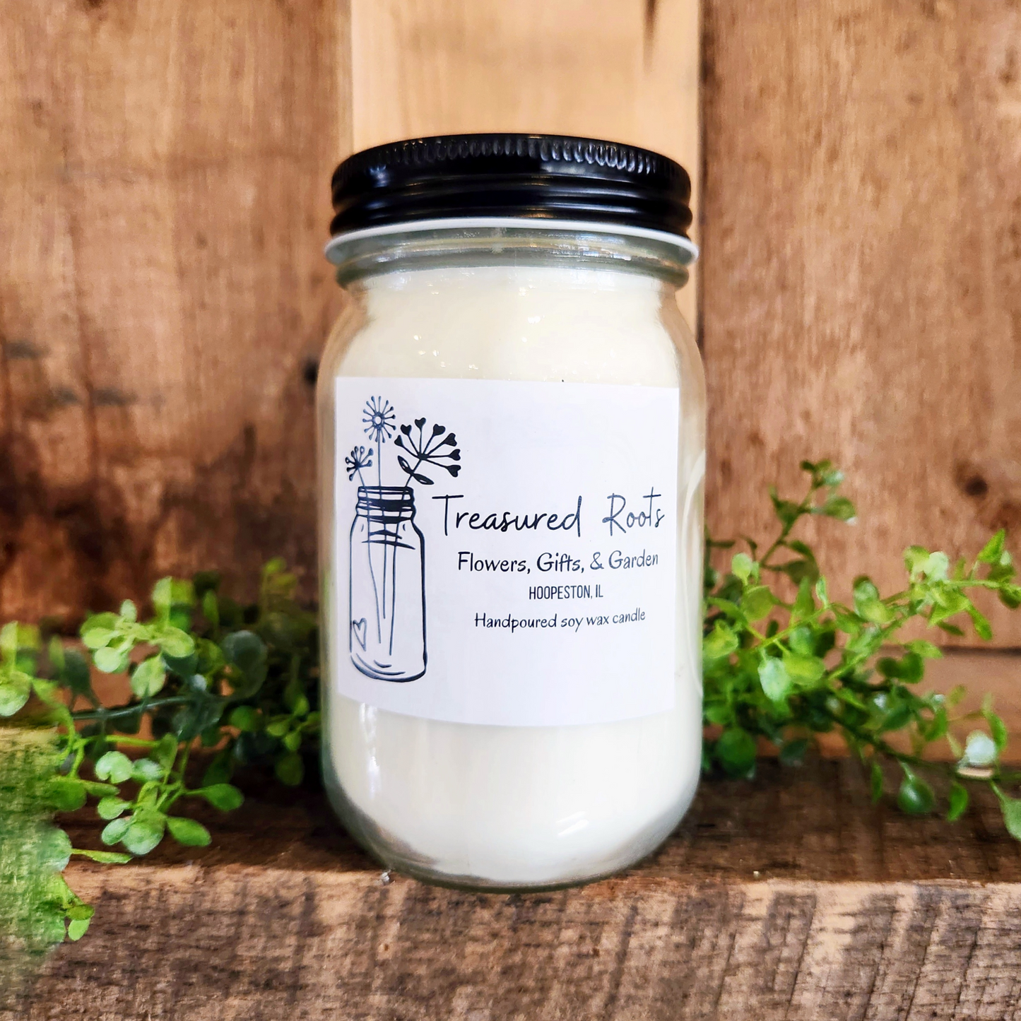 "Ginger and White Tea" Soy Mason Jar Candle