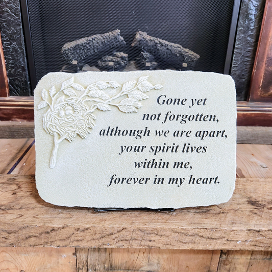 "Gone Yet Not Forgotten" Memorial Plaque