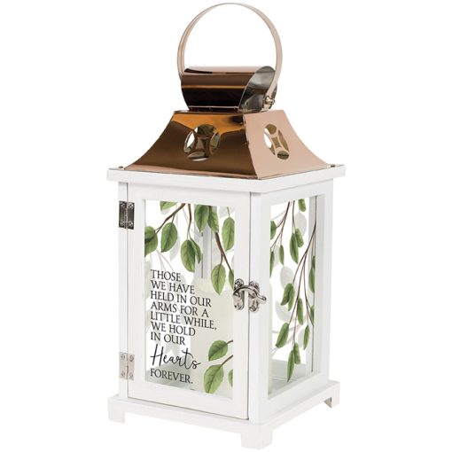 "Hearts Forever" Picturesque White Lantern