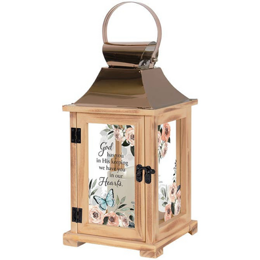 "His Keepings" Wood Lantern