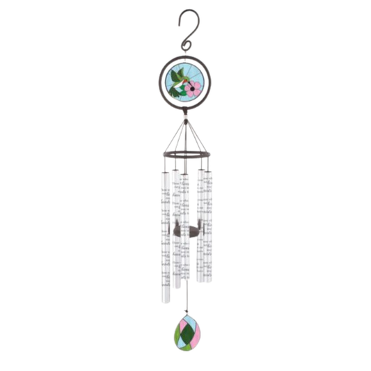 "In Our Hearts" 35" Stained Glass Sonnet Chime