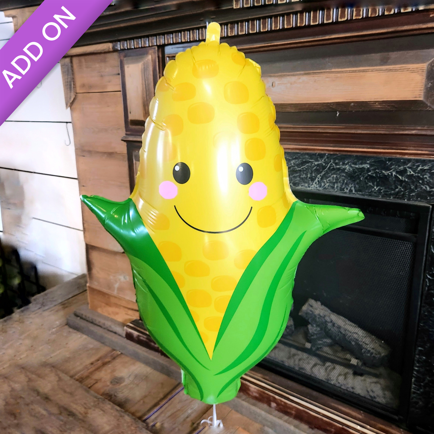 Large Sweet Corn balloon add-on for National Sweetheart Pageant flowers during the National Sweet Corn Festival in Hoopeston, Illinois.
