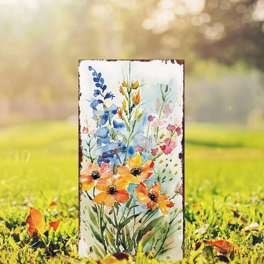 PREORDER - 30" Watercolor Radiant Bloom Garden Stake