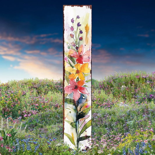 PREORDER - 42" Watercolor Garden Lily Stake
