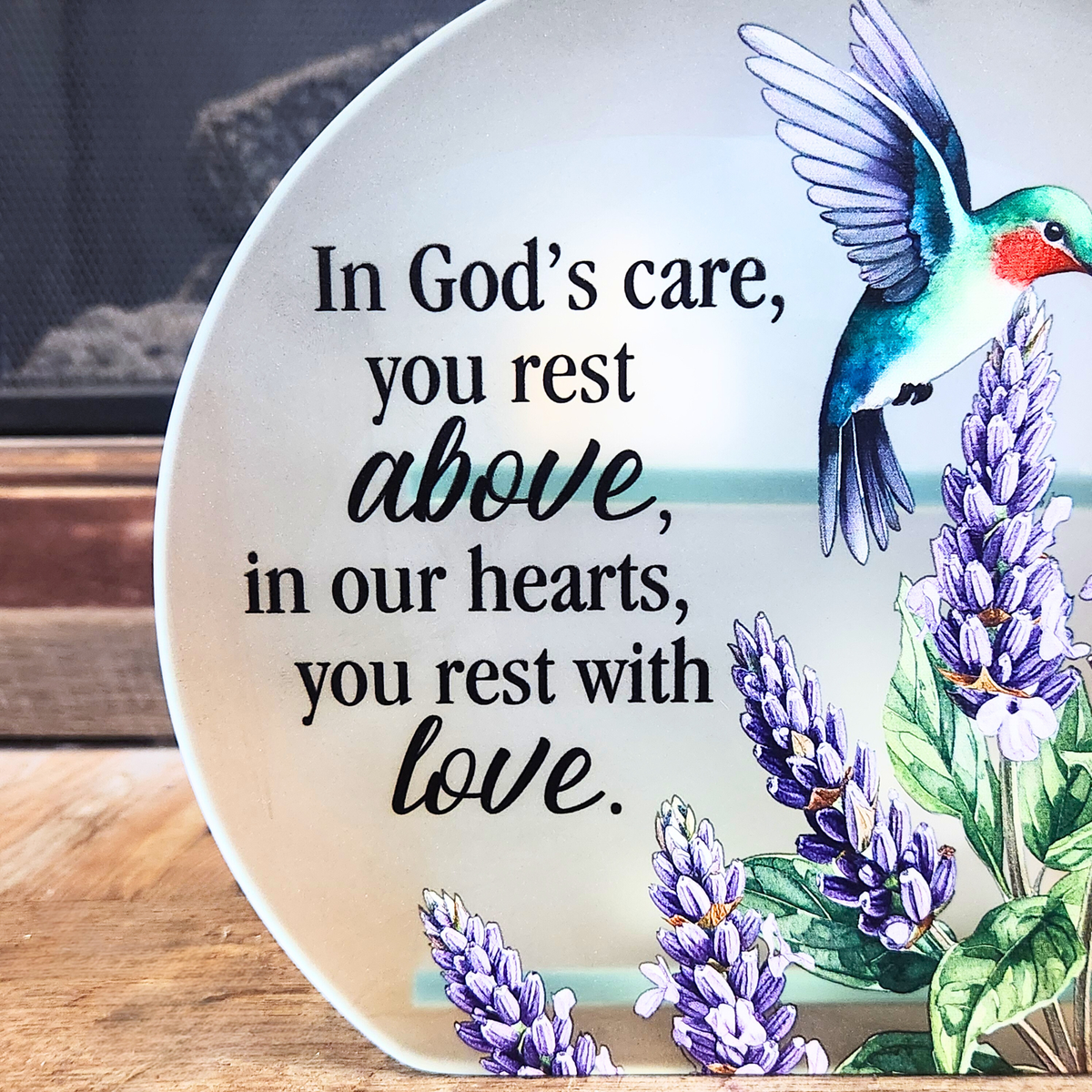 “With Love” Glass Memorial Light