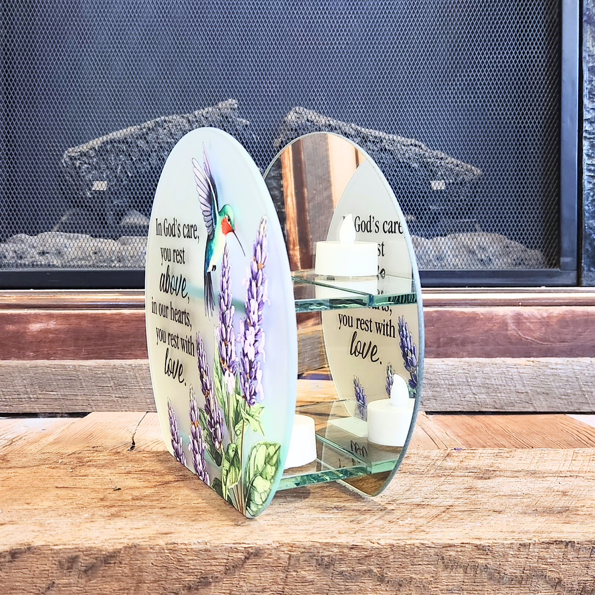 “With Love” Glass Memorial Light