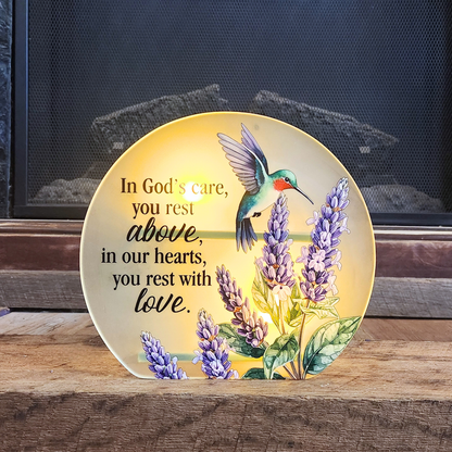 “With Love” Glass Memorial Light
