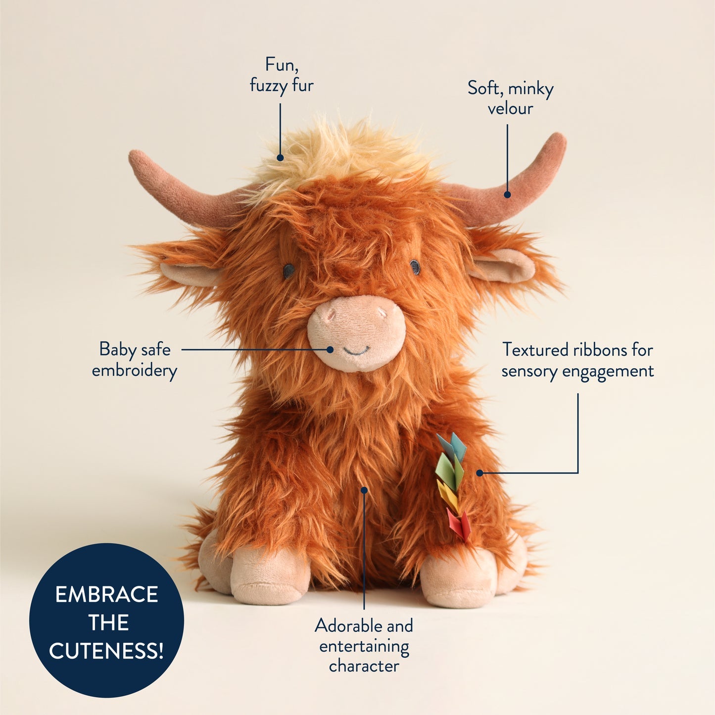 Wyatt the Highland Cow Sweetie Snuggles Plush